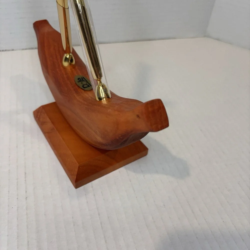 Dole North America's #1 Bananas Wooden Desk Pen & Pencil Holder NEW RARE